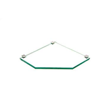 Imagem de Porta Shampoo de Canto Reto em Vidro Incolor Lapidado - Aquabox - 25cmx25cmx10mm