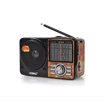 Imagem de CAIXA SOM PORTATIL RETRO RADIO AM-FM LELONG LE-610 MADEIRA