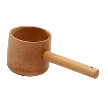 Imagem de Generic Concha de bambu hishaku, dipper de água, colher de banho leve, colher de cerimônia de chá japonesa para cozinha de feijão de café de jardim