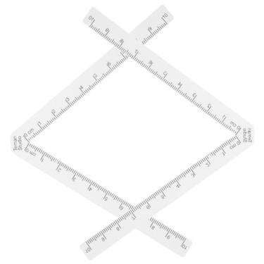 Imagem de NUOBESTY 2 Unidades régua de costura régua para fazer costura régua de localização de bola cuju ferramentas hanfu régua de medição ferramenta de régua reutilizável Multiuso PVC