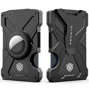 Imagem de Oaridey Carteira Minimalista Masculina - Carteira Fina de Alumínio com Clipe para Dinheiro, Porta-Cartão de Identidade, Bloqueio RFID, Comporta até 15 Cartões