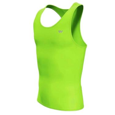 Imagem de Lo.gas Camisa masculina de ciclismo sem mangas, camada de base de bicicleta, leve e respirável com bolso traseiro, colete esportivo, Verde V2, M