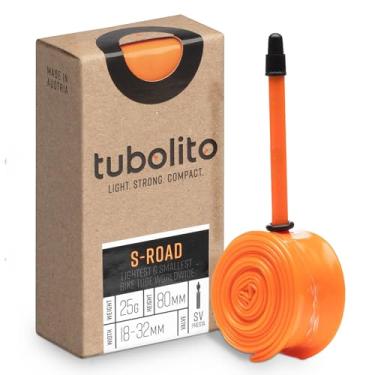 Imagem de Tubolito S-Tubo Road TPU tubo interno 700C x 18-28 mm, 42mm/60mm/80mm Presta válvula | Tubo interno de bicicleta de estrada menor e mais leve | Projetado para sistemas de freio a disco (700 x 18-32