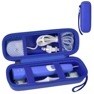 Imagem de Capa compatível com Philips para Sonicare for ProtectiveClean 4100 6100 5100 6500 7500. Suporte de bolsa de viagem para Oral-B Pro 1000 5000 7500 7000 6000 9600 (apenas caixa) - Azul marinho