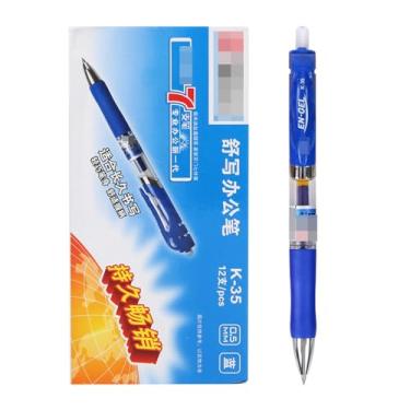Imagem de Joucien 12 peças/caixa - Caneta neutra móvel de 0,5 mm com cabeça de bala de secagem rápida - K35 azul