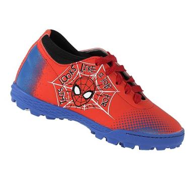 Imagem de Chuteira Dray Society Marvel 4501 Homem-Aranha Vermelha e Azul - Infantil Vermelho 30