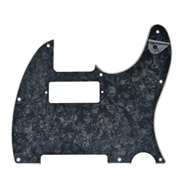 Imagem de KAISH Tele Style Pickguard Guitar Pick Guard Scratch Plate com Mini Humbucker Pickup Hole para Tele/Telecaster Black Pearl