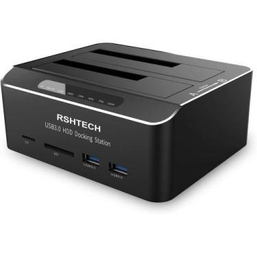 Imagem de Dock Station duplo HD/SSD 2,5 e 3,5 16TB com leitor de cartão SD/Micro