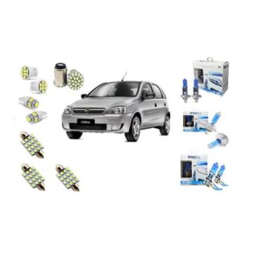 Imagem de Kit Lâmpada Super Branca + Led Teto Corsa Hatch Techone - Blue Lion