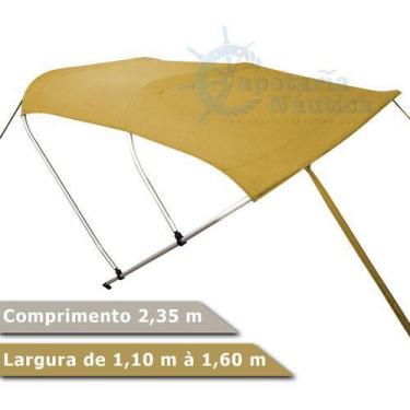 Imagem de Capota Toldo Nautico 3 Arcos 2,35m Comprimento P/ Lanchas, Barcos de A