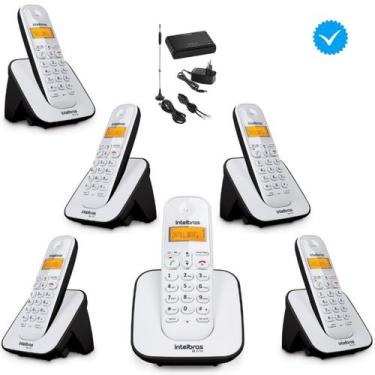 Imagem de Telefone Sem Fio Com 5 Ramal Entrada Chip 3G Combo Oficial - Intelbras
