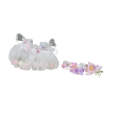 Imagem de Luwecf Conjunto de Vestido de Boneca de Fada Encantadora para Pato de Pelúcia de 15 Cm - Acessórios Mágicos Incluídos, Tipo de faixa de cabeça rosa