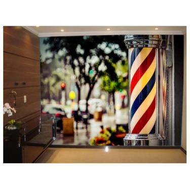 Imagem de Papel De Parede Barbearia Retrô Barber Pole 3D Brb04 - Você Decora