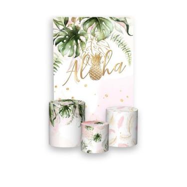 Imagem de Painel De Festa Vertical 1,50 x 2,20 + Trio De Capas Cilindro - Tropic
