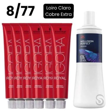 Imagem de Igora royal 8/77 louro cl cobre (6 unidades) ox 20 v. 1000ml - Schwarz