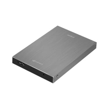 Imagem de C3Tech Gaveta para HD Externo CH-400SI Prata 2,5" SATA USB 3.0 suporta até 6TB, Carcaca externa de aluminio