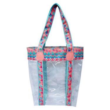 Imagem de Bolsa Feminina Praia Transparente Impermeavel Coqueiros Magicc Bolsas