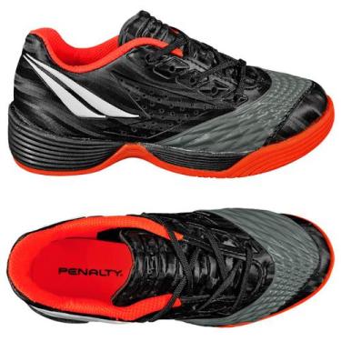 Imagem de Chuteira Tênis Penalty Futsal Infantil Max 200 Kids Com NF, Coral, 28,