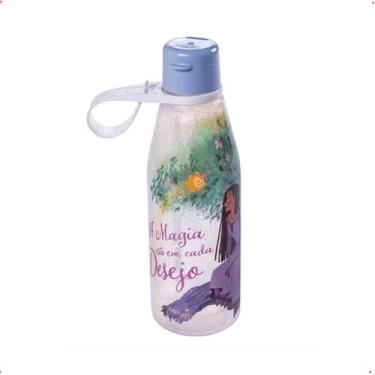 Imagem de Garrafa Infantil Colorida Disney Wish 530ml Com Tampa e Alça - Plasúti
