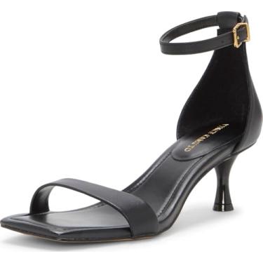 Imagem de Vince Camuto Sandália feminina de salto Vinkely, Preto Nu, 38