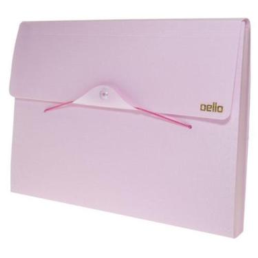 Imagem de Pasta Sanfonada A4 Dello Linho Serena C/12 Div. Rosa Pastel 6096-WP
