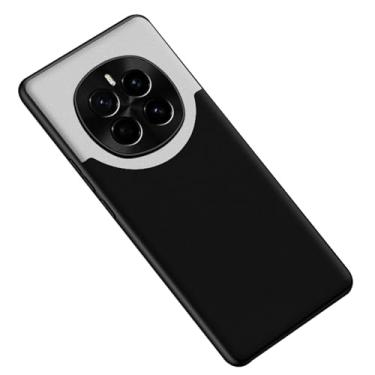 Imagem de POYUFRG Capa de couro para Honor Magic 7 Pro/7, capa de telefone fina e traseira lisa, lente galvanizada, proteção com tudo incluído, capa à prova de choque, preta, 7 Pro