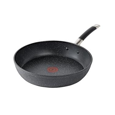Imagem de T-Fal Frigideira antiaderente Stone Force Platinum de 30 cm, segura para grelhar no forno 204 °C, perfeita para fritar, refogar, grelhar e assar, frigideira de utensílios de cozinha, itens essenciais,