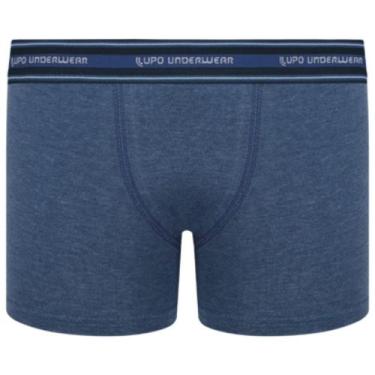 Imagem de Cueca Boxer Infantil Lupo 141-003, Azul jeans, G
