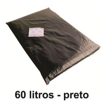 Imagem de 10 Kg Saco De Lixo 60 Litros Preto Reforçado 60l 0,15 Micras - HIGIPAC