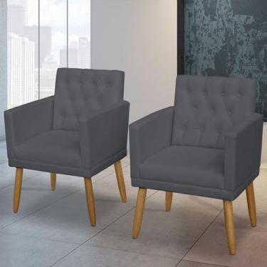 Imagem de Kit 2 Poltronas Escritório Recepção Capitone Sala de estar manicure Sa