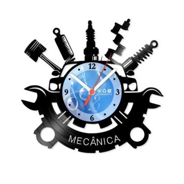 Imagem de Relógio De Parede Disco Vinil Comercial - Mecânica - VCM-010 - Moderna