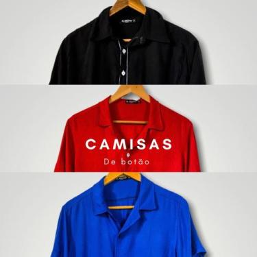 Imagem de camisas lisas de botão - Arara shirts, Azul, M