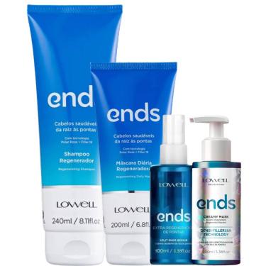 Imagem de Kit Lowell Ends Shampoo 240ml + Máscara 200ml + Extra Regenerador 100ml + Creamy Mask 100ml