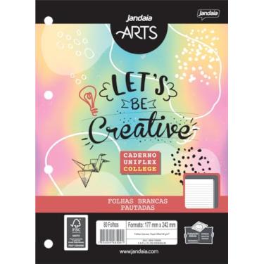 Imagem de Refil para Caderno Argolado/Fichário College 80 folhas Brancas Pautadas - Jandaia Arts