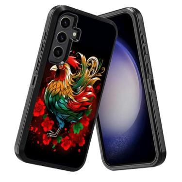 Imagem de DEHJYYIJUY Capa para Samsung Galaxy S24 FE, à prova de choque à prova de poeira/queda, 3 camadas, resistente, capa protetora robusta para Samsung Galaxy S24 FE 5G (2024), pintura abstrata