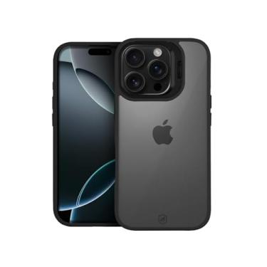 Imagem de Gshield Capa Case Capinha Gravity em Policarbonato com Protetores de Lente e Alça Kick Stand para (Preta, iPhone 16 Pro Max)