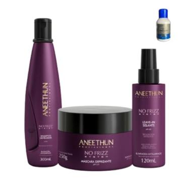 Imagem de Kit Aneethun No Frizz Shampoo 300ml, Máscara 250g e Leave-in Selante 120ml, Controle de Frizz e Alinhamento Perfeito