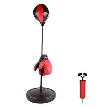 Imagem de Conjunto de Boxe Infantil de Ajustável Akozon - Conjunto de Esportes de Boxe de Velocidade Com Saco de Bola de Perfuração Com Luvas, Adequado para Preparo Físico,