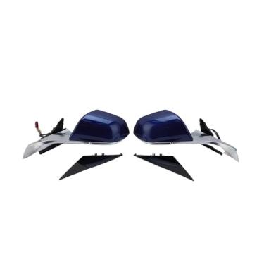 Imagem de Compatível com Tesla Model 3 M3 2017-2020, 13 Fios Conjunto de Espelho Retrovisor Deep Treasure Blue com Shell Side Door Espelho Acessórios para Carro(1 pair)