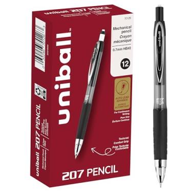 Imagem de Lapiseira Uniball 207, 0,7 mm, Hb (#2), grafite preto, barril preto, dúzia