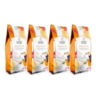 Imagem de Kit Café Especial Fazenda Floresta Reserva em grãos  4 pacotes de 250g