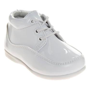 Imagem de Josmo Sapatos para bebês meninos e meninas primeiro caminhada botas clássicas couro macio formal berço sapatos tamanho infantil - criança pequena, Branco, transparente, 21
