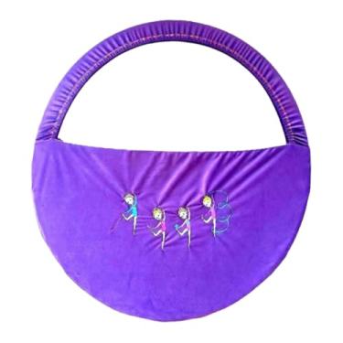 Imagem de simhoa Ginástica Hoop Tote, organizador de equipamentos, bolsa de argola de exercícios, bolsa de anel da pista de obstáculos para show, concerto de, Violet S