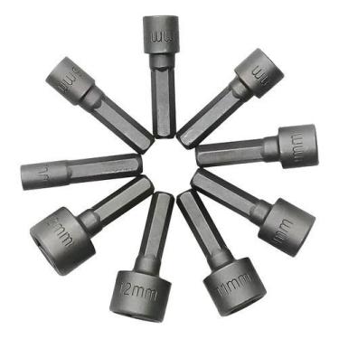 Imagem de Jogo de Soquetes Canhão 9 Peças 5 a 13mm Aço Carbono Encaixe 1/4" - St