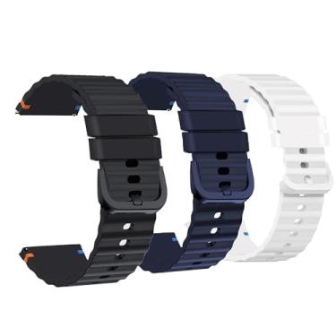 Imagem de Compatível com pulseiras EGQINR Smartwatch, Lamshaw de 18 mm, 20 mm, 22 mm, pulseira de substituição ajustável de linha de tecido de silicone compatível com EGQINR H31, H38, H52, T90, T32, P103, Watch