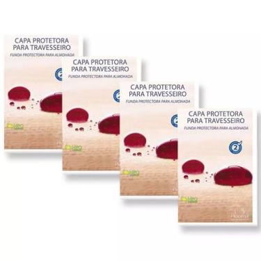 Imagem de Kit 04 Capas Protetora Travesseiro Impermeável Plooma Zíper