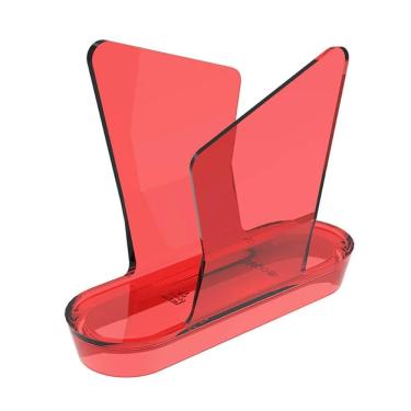 Imagem de Kit 48 Porta Guardanapos Vermelho Transparente de Mesa Plástico Crippa Restaurante Cafe...