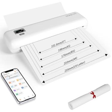 Imagem de Rongta Impressora térmica portátil 300DPI F82, impressoras sem tinta sem fio com WiFi/Bluetooth, suporta papel térmico US Letter/A4/A5/B5 e etiquetas de 2-4 polegadas, compatível com telefones e