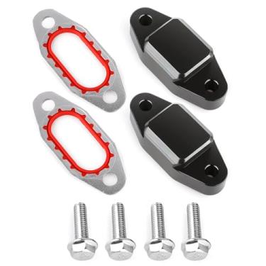 Imagem de CNRAQR Placa de bloqueio de tampa de desvio do refrigerador de óleo do motor LS compatível com substituição de motor Gen III IV LS OEM #12577903 (sem portas de sensor)