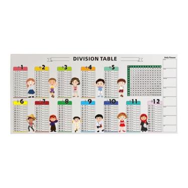 Imagem de Bothyi Ferramenta de aprendizagem de matemática, planilha, materiais, jogo de matemática, pôster de tabela educacional para sala de aula do ensino, Gráfico de Divisão